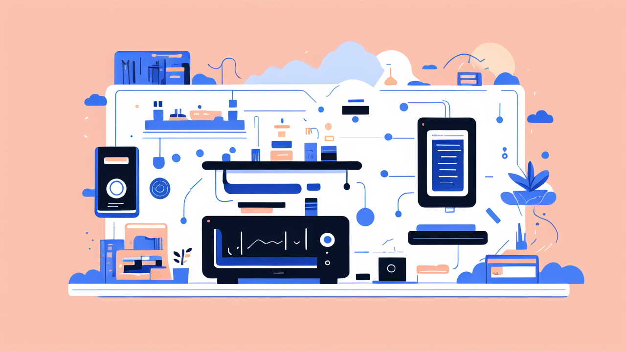 Modern workspace design with bongs, smoking accessories, and tech elements