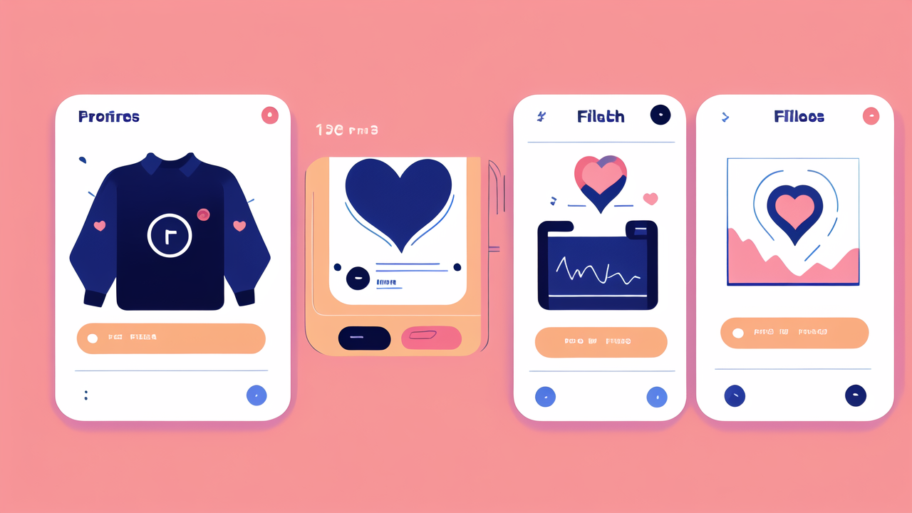 body measurment tracker, Smartwatch app interfaces: FILLA, HES, ABEDA, showcasing diverse functionalities.