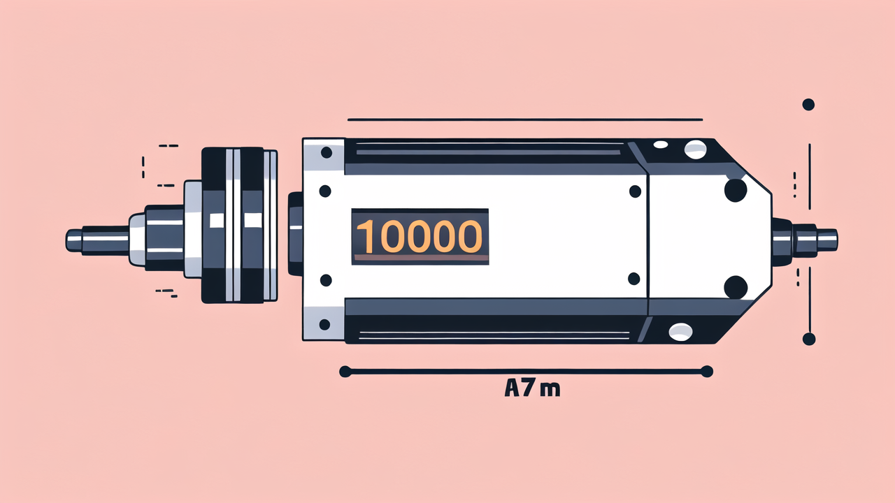 6203 bearing, White stylized cylindrical motor with a black shaft, featuring a 6203Z bearing.