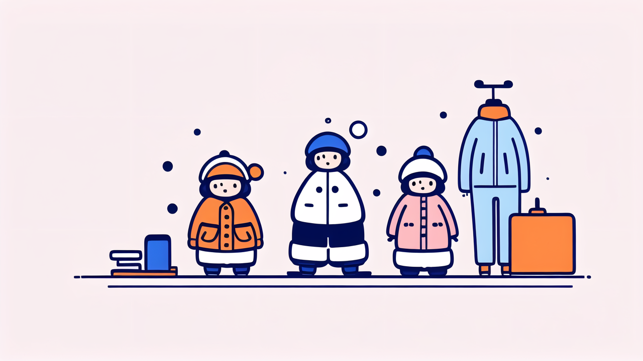 baby winter clothes, Cartoon characters in Baby Girls Winter Clothes, vibrant coats, on soft pink backdrop