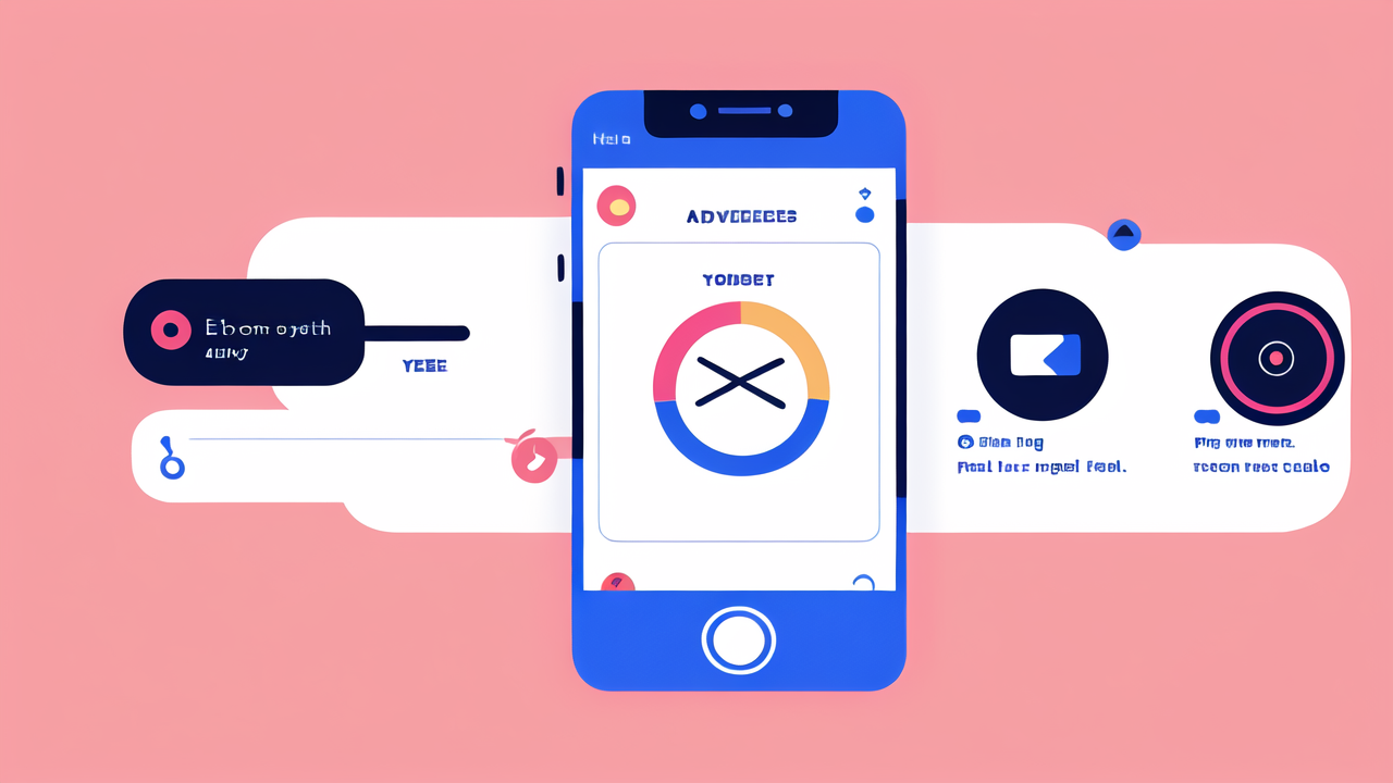 wearables clothing, Wearable Health Tech app interface with colorful data pie chart on mobile screen