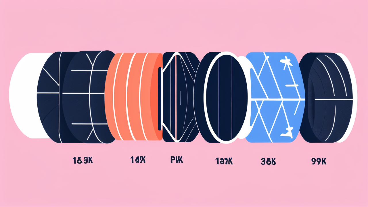 carbon fiber sheets, Stylized tires series on pink, featuring varied designs in blues and oranges