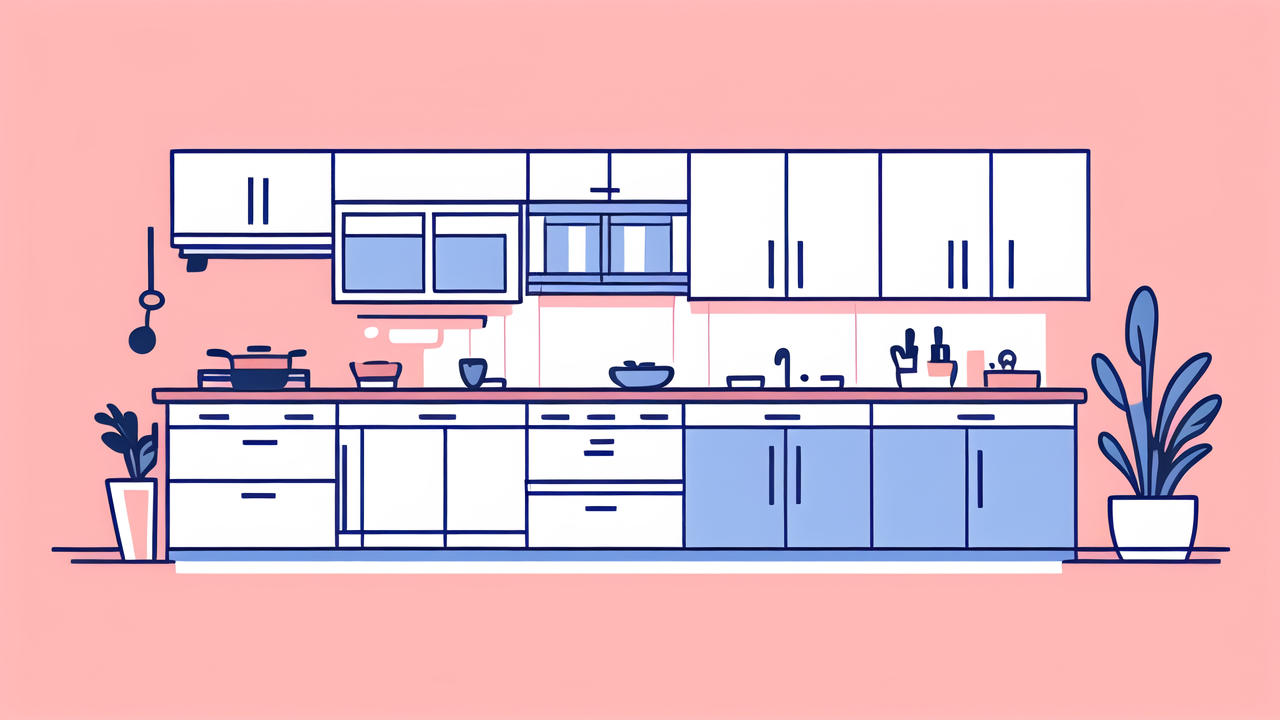 Modern kitchen with ergonomic furniture, beige tones, and cushioned bar stools