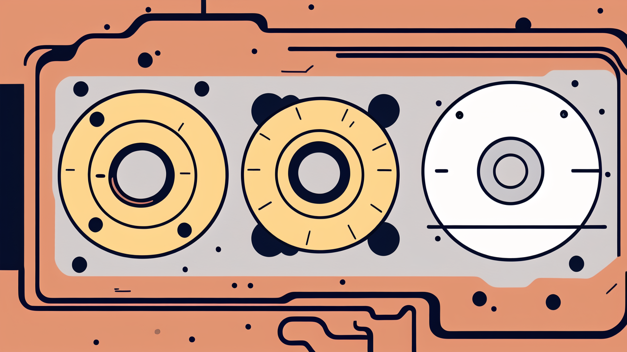 6804 ZZ Bearings stylized with vibrant circles on a beige background.