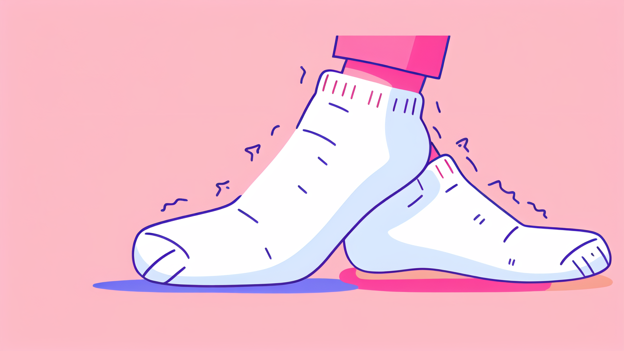 Comfortable baby clothes with red-striped socks on pink background, Baby Teething Clothes