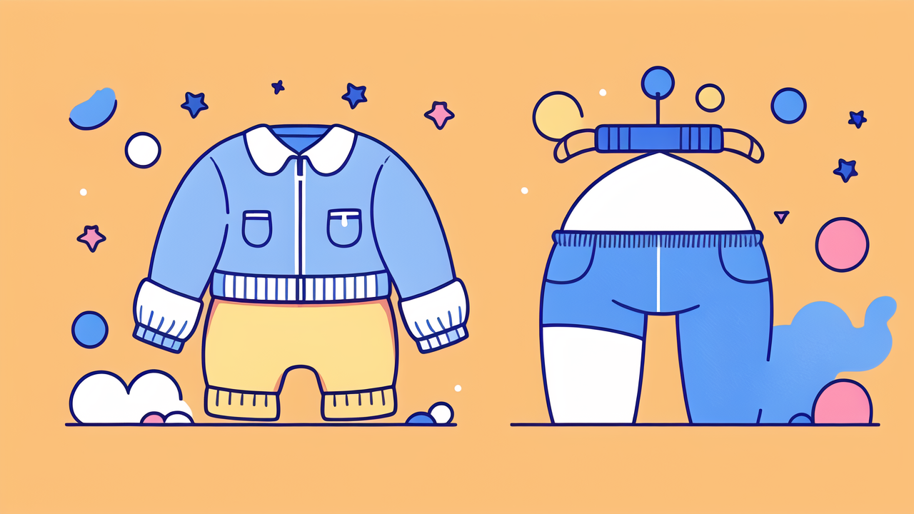 Colorful baby outfit with playful designs; Disney diaper bags for creative kids.