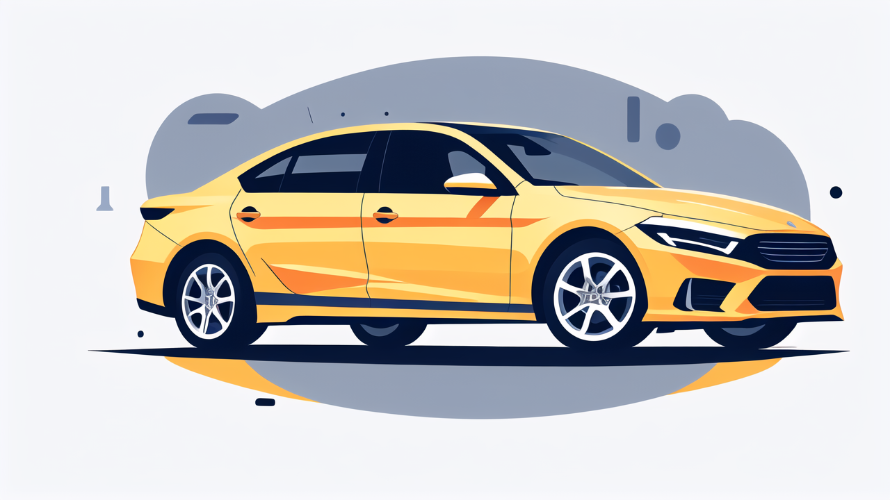 Seibon classic muscle car with custom carbon parts at race track, vibrant yellow and white.