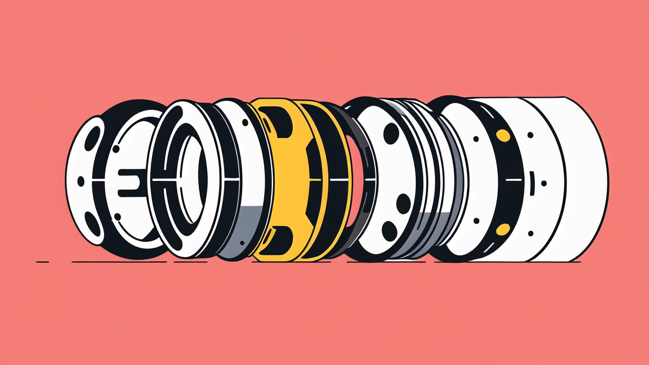 6305 c3 bearing, Colorful cylinders pattern on pink background, highlighting 6305 bearings design.