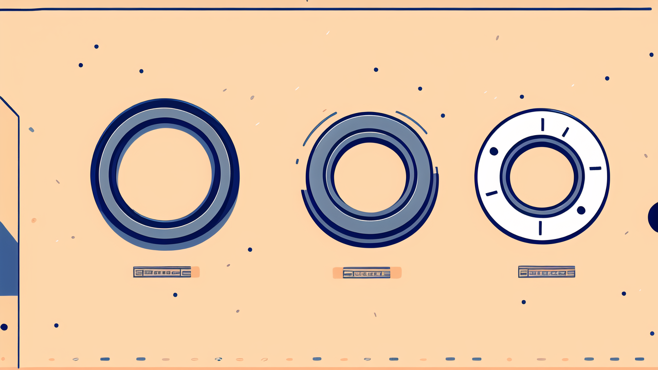 6006 2RS1 Bearing amidst varied shapes on vibrant orange background