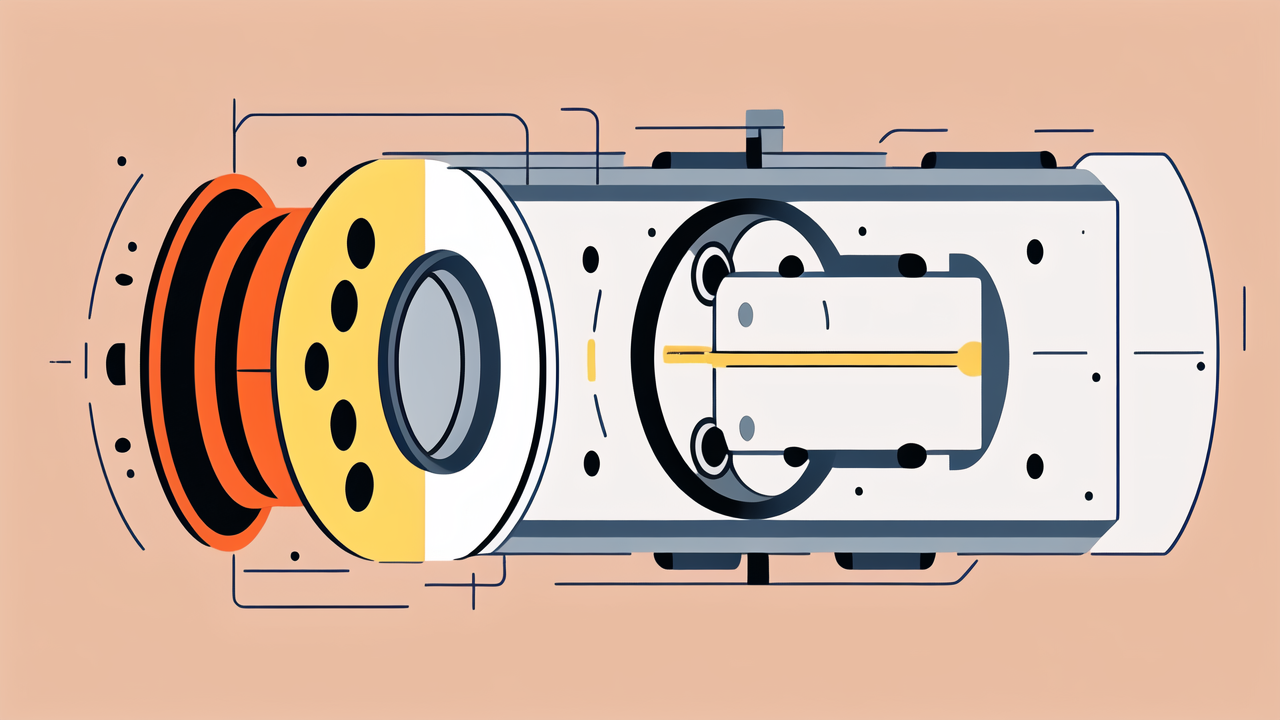 6000zz bearing, Stylized abstract camera lens with concentric circles, featuring Bearings design.