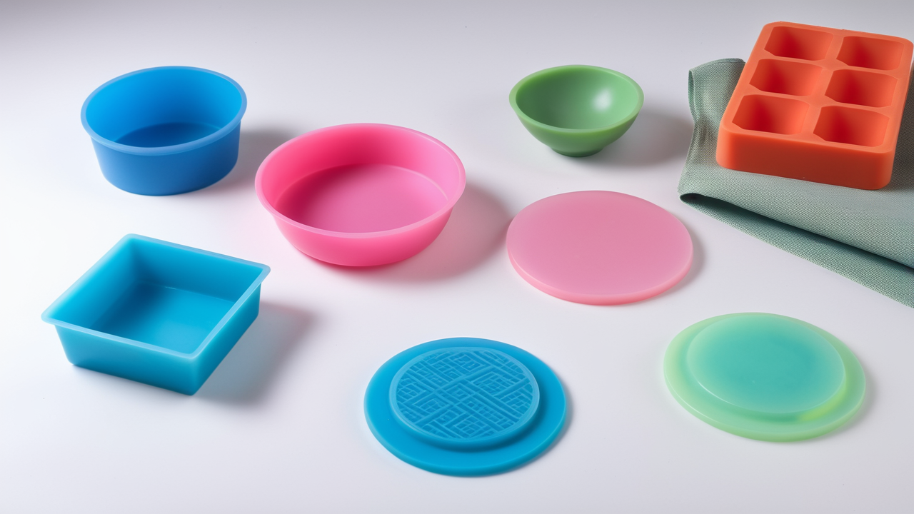 Hands meticulously preparing silicone molds from Resin Mold Kit with a cotton swab.