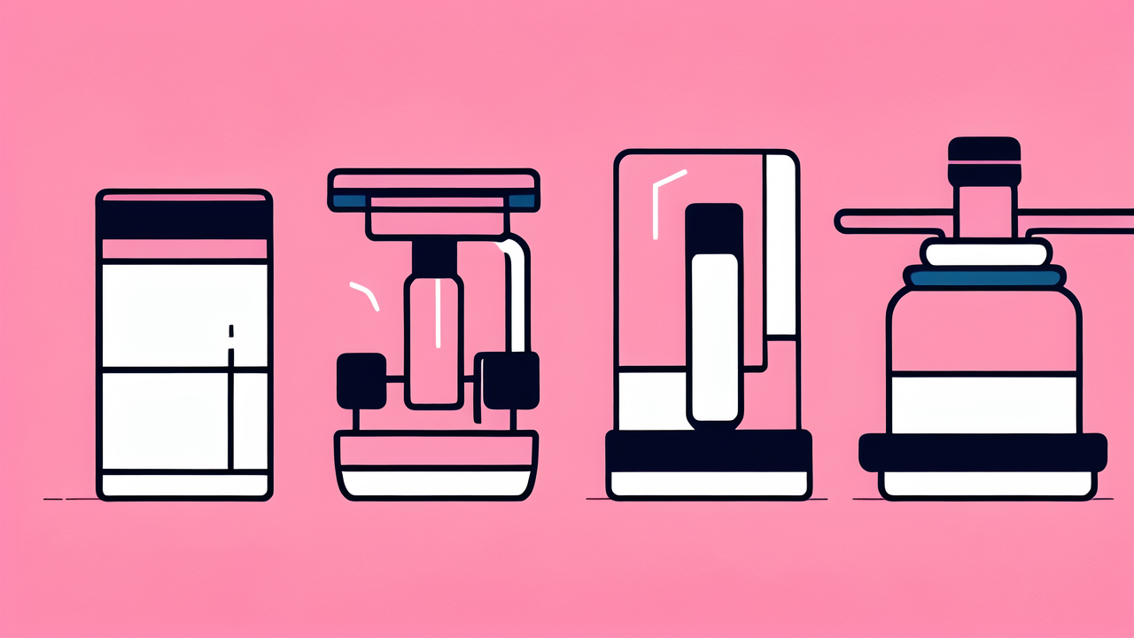 Vibrant bottle collection on pink backdrop; explore bong repair and bong filters.