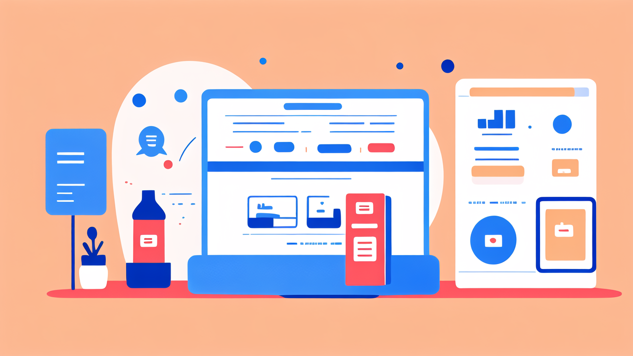 Creative workspace with vibrant colors, baby blankets, and modern baby souvenir elements