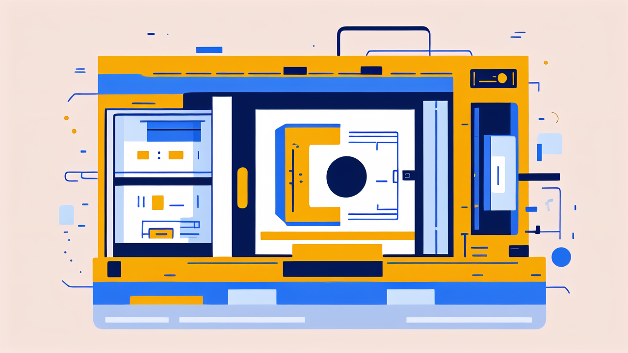 Futuristic device illustration with geometric shapes and color contrasts, no 6009 RS Bearings.