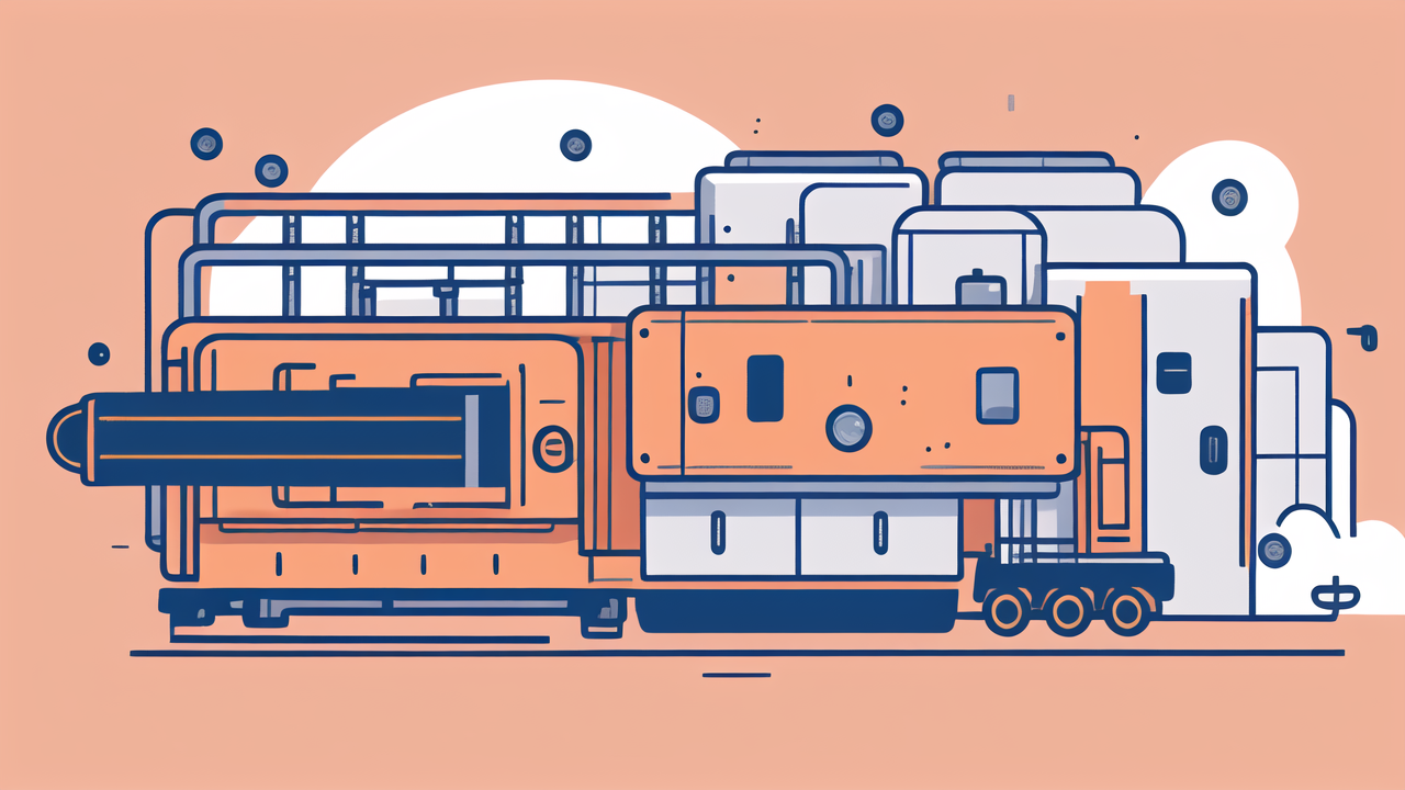 Futuristic orange and blue factory, highlighting 6308 C3 bearings in a sleek setting.