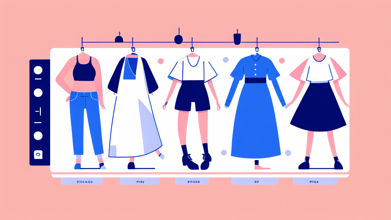 preppy summer outfits and baby clothes with navy and white jackets on peach background