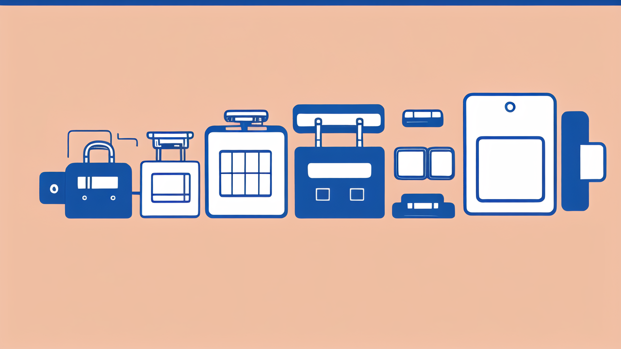 baby spring outfits, Collection of electronic devices on peach background, featuring a radio and smartphone.