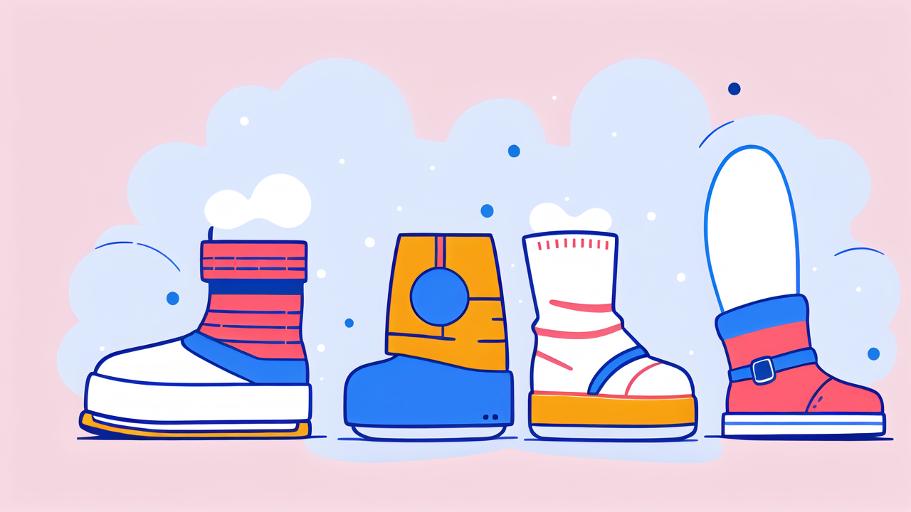essentials for breastfeeding, Whimsical cartoon boots variety with focus on breastfeeding accessories