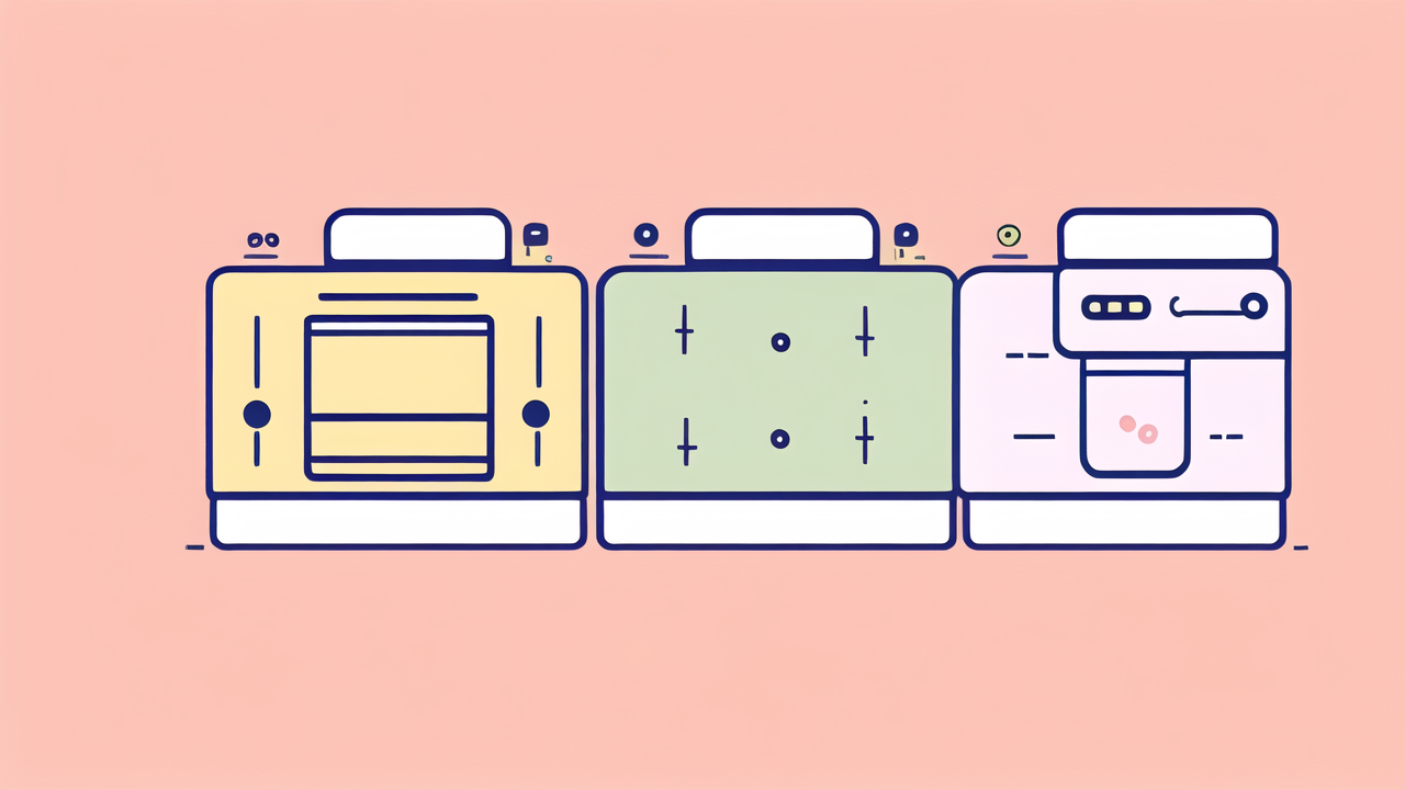sleep safety for infants, Stylized colorful appliances trio on pink, related to Baby Safety Gear