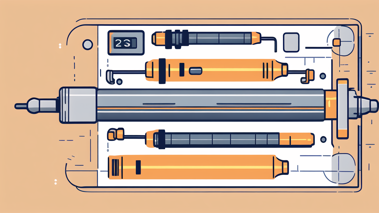 Ball Bearing 6204 in sleek device with orange and black components and digital display