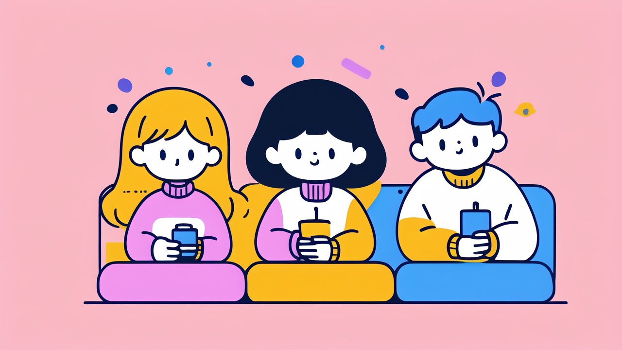 Bebe Care vibrant abstract with geometric shapes in colorful baby gear theme