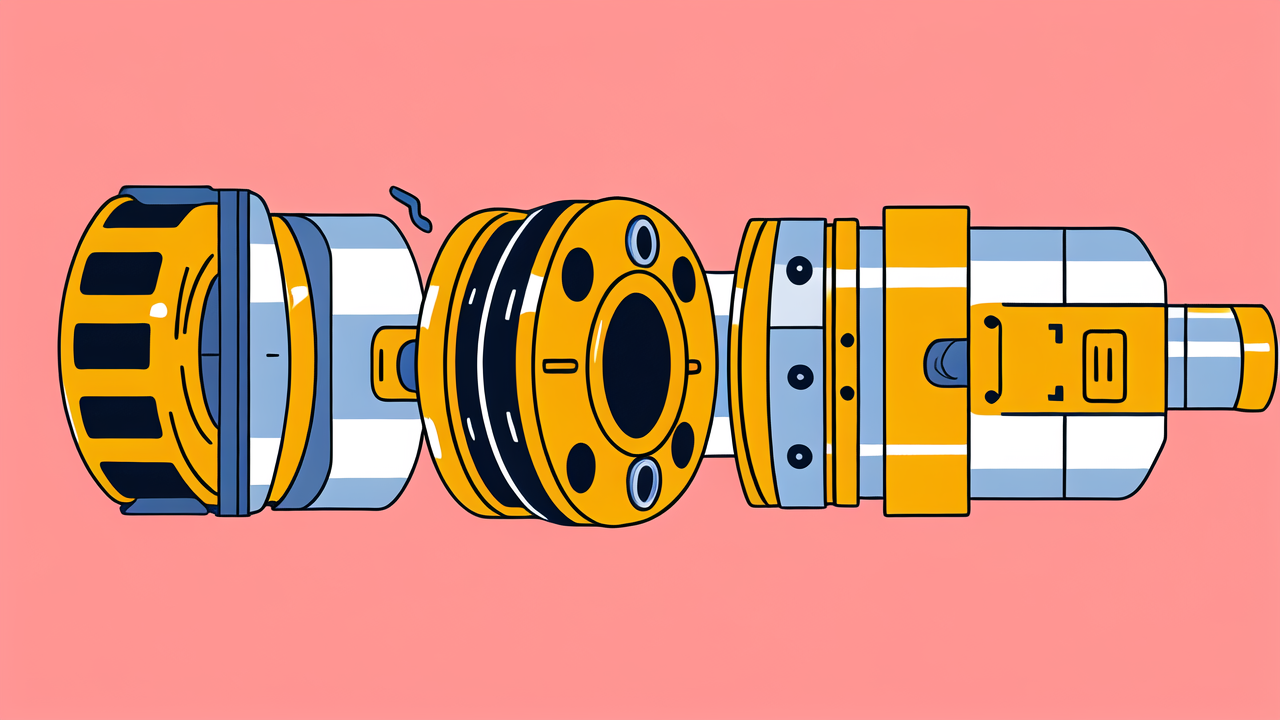 Ball Bearing 6204; vibrant cylinders on pink backdrop with distinct colors.
