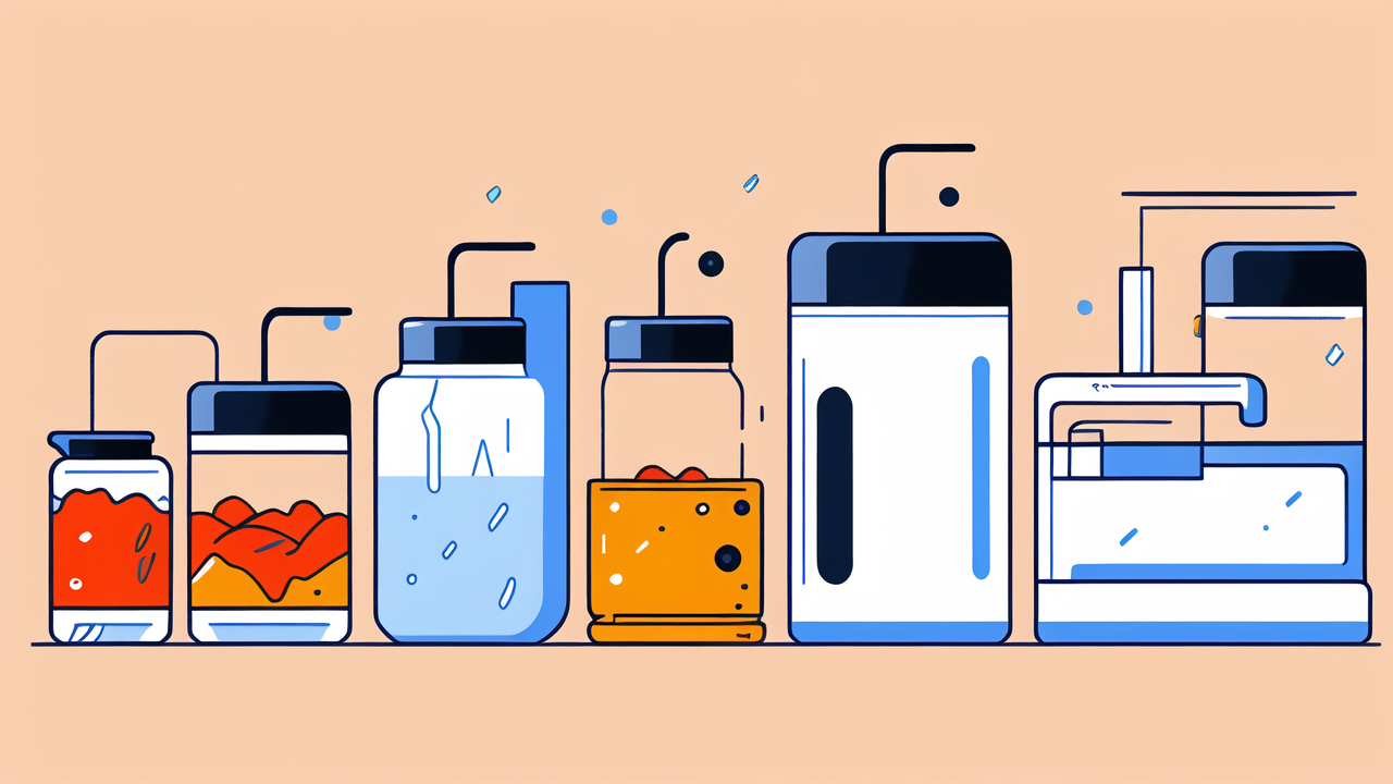 Glass bong and jars in diverse colors, showcasing Bong Materials Comparison