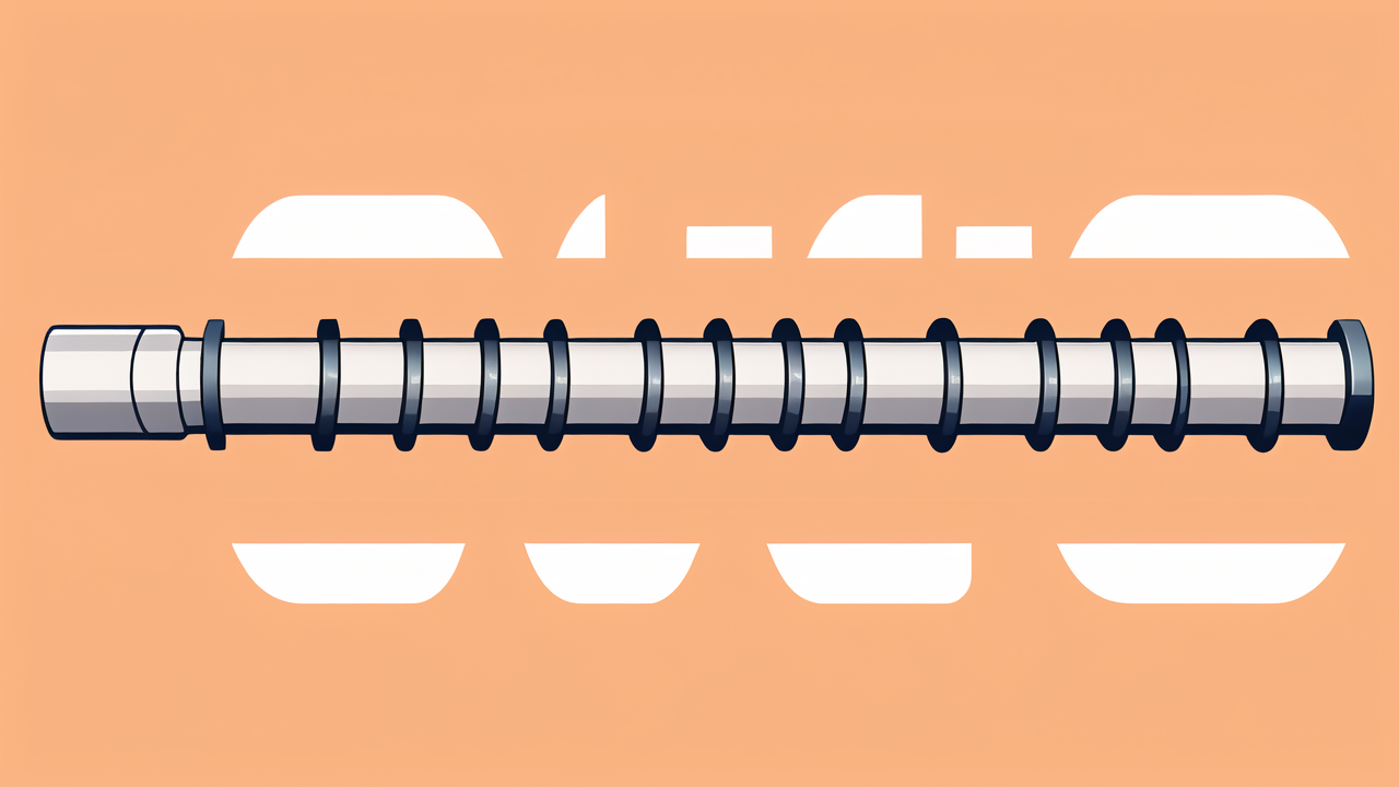 6202 2Z bearings with helical thread design on screw against orange background.