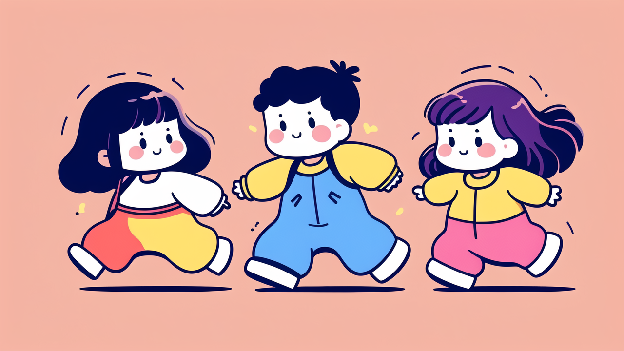 Cartoon children on pink background promoting baby oral cleaner for infant oral care