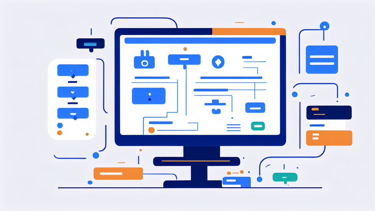 wearables clothing, Wearable Technology network illustration with blue and orange icons on monitor
