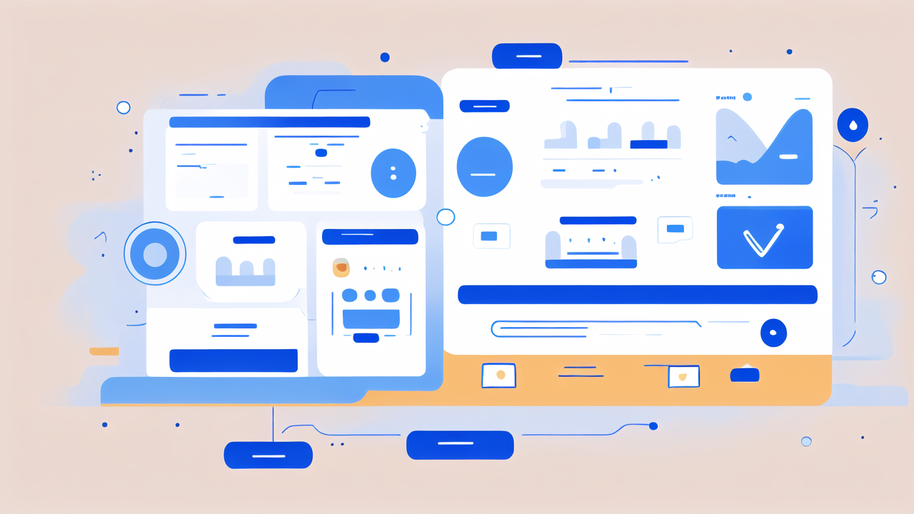 Modern blue interface with charts, graphs, suggesting work optimization for Fitness Trackers.