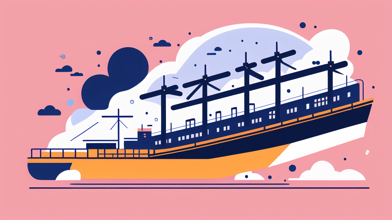 carbon fiber tube, Modern ship art with vibrant yellow sails on a pink background, no Carbon Fiber Pipes.