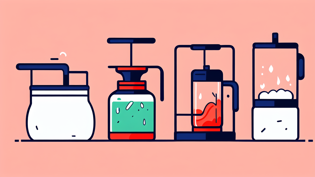 abstract geometric shapes on pink, highlighting bong repair and mesh filters