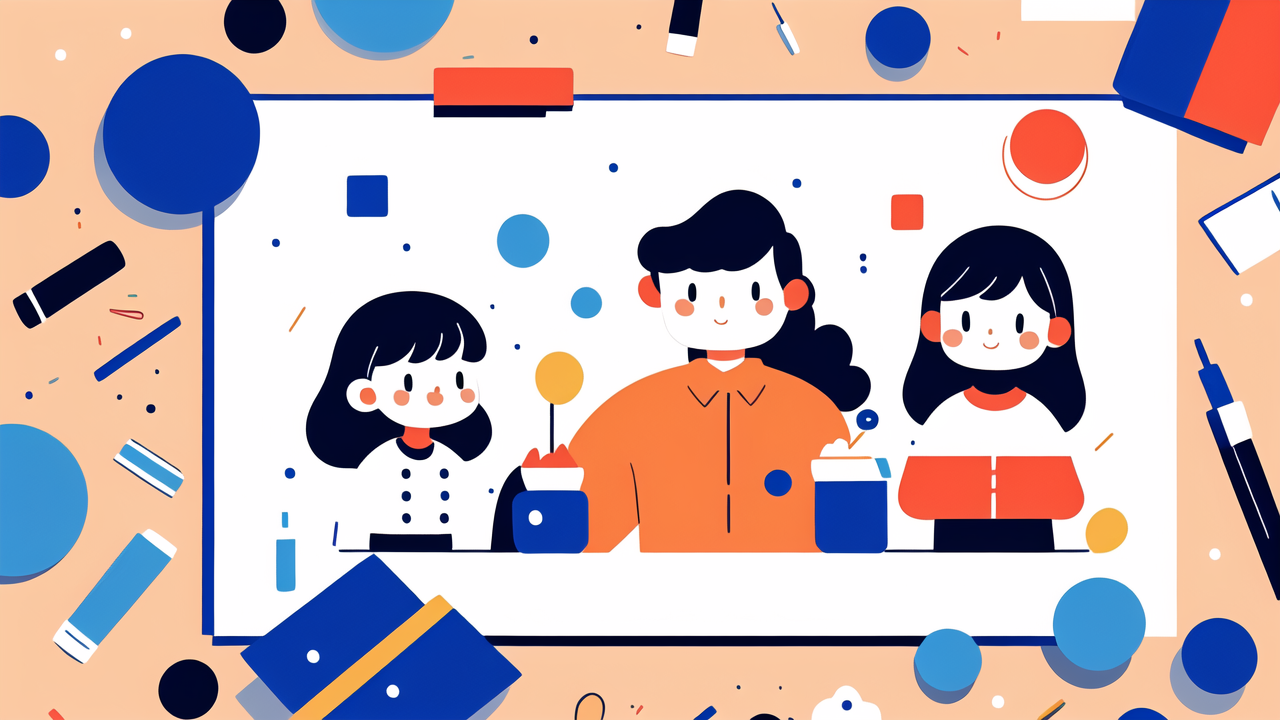 baby souvenir, Family hand casting kit used in a playful family scene with potted plants