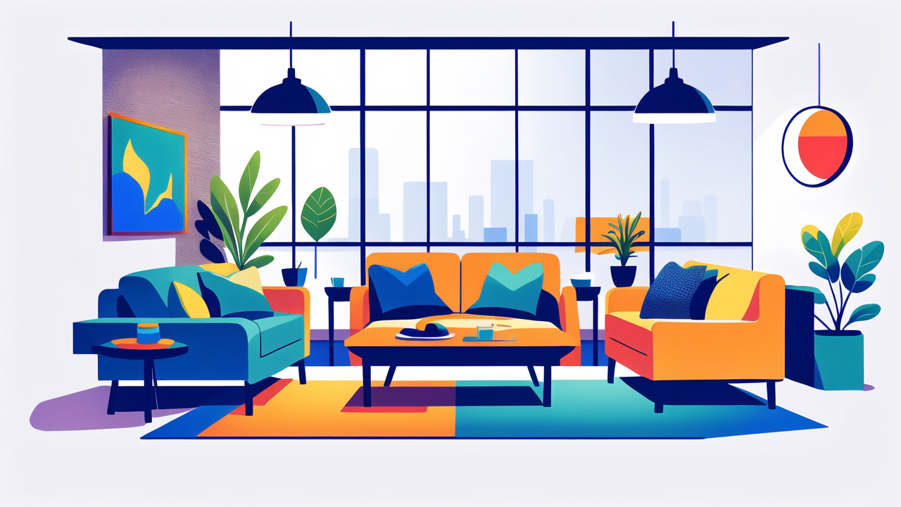 South Africa furniture with Entertaining Tables in lively, modern living room setting.