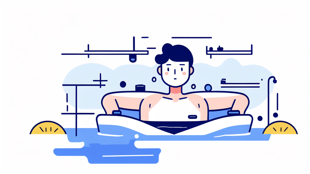 man in bathtub with one piece shirt, musical plush toy, book, and cup nearby