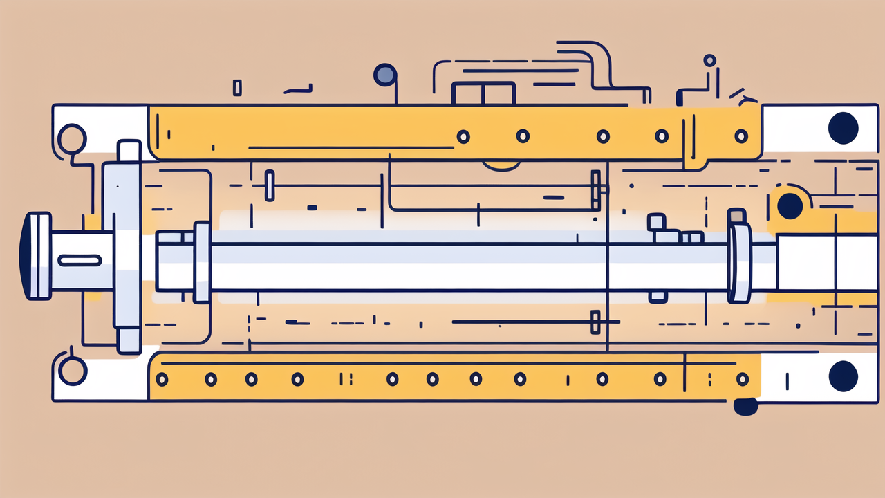 6204 2z, 6204 bearings in a mechanical system with gears and cylindrical shaft, yellow background