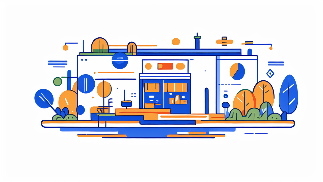 Vibrant cityscape with abstract design, lacking Australian Coins or Percolator Bongs.