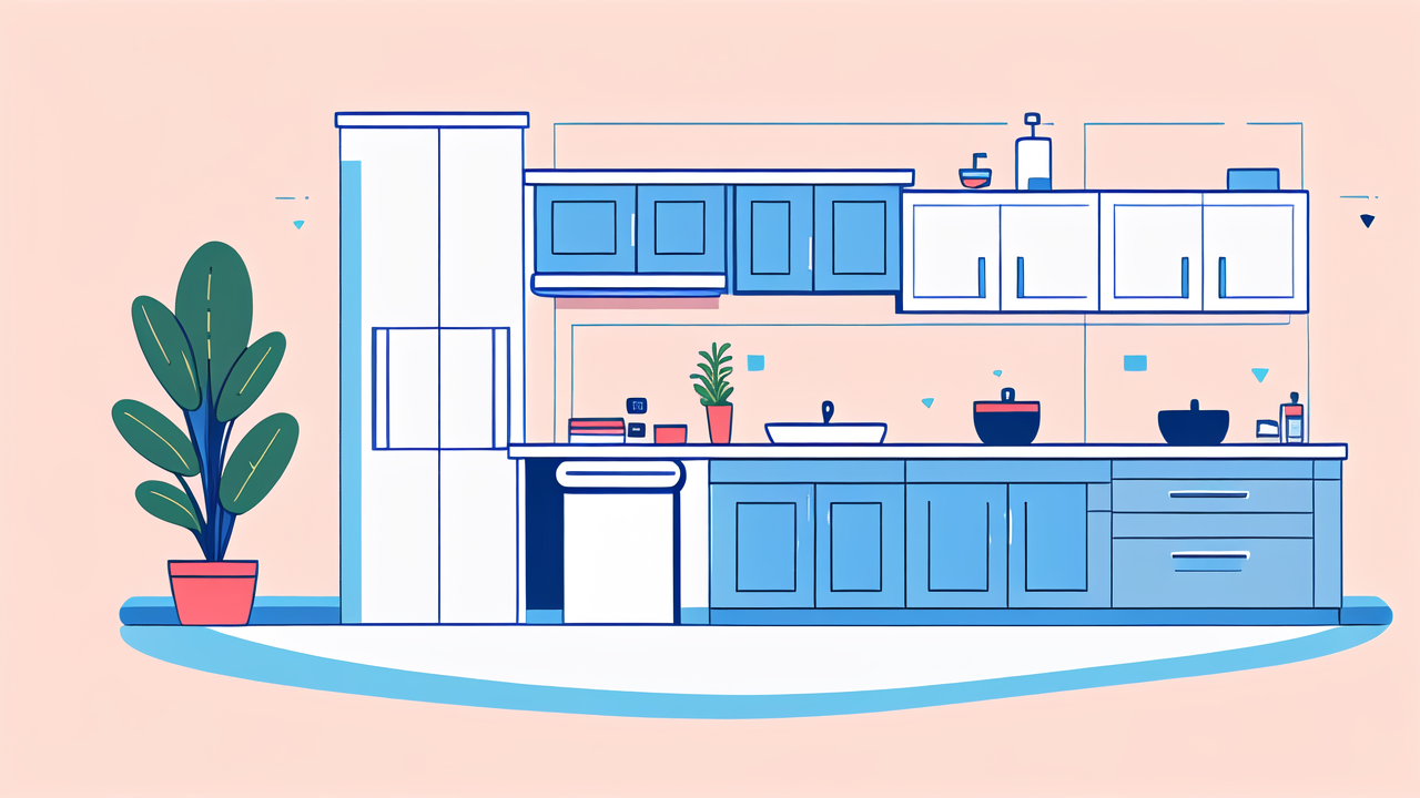 bathroom storage, Modern kitchen with clean lines, integrated appliances, and under-sink storage