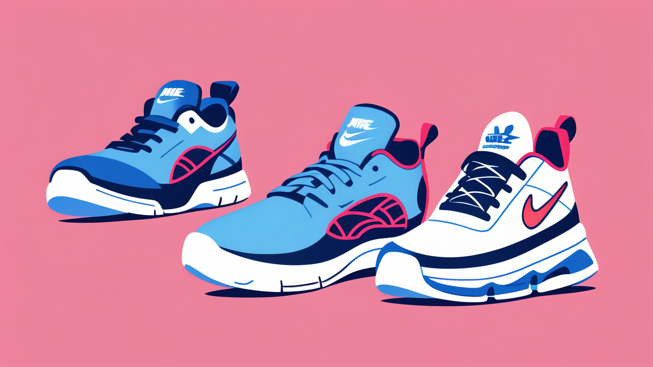 breathable socks, Nike sneakers in vibrant blue, ideal with kids