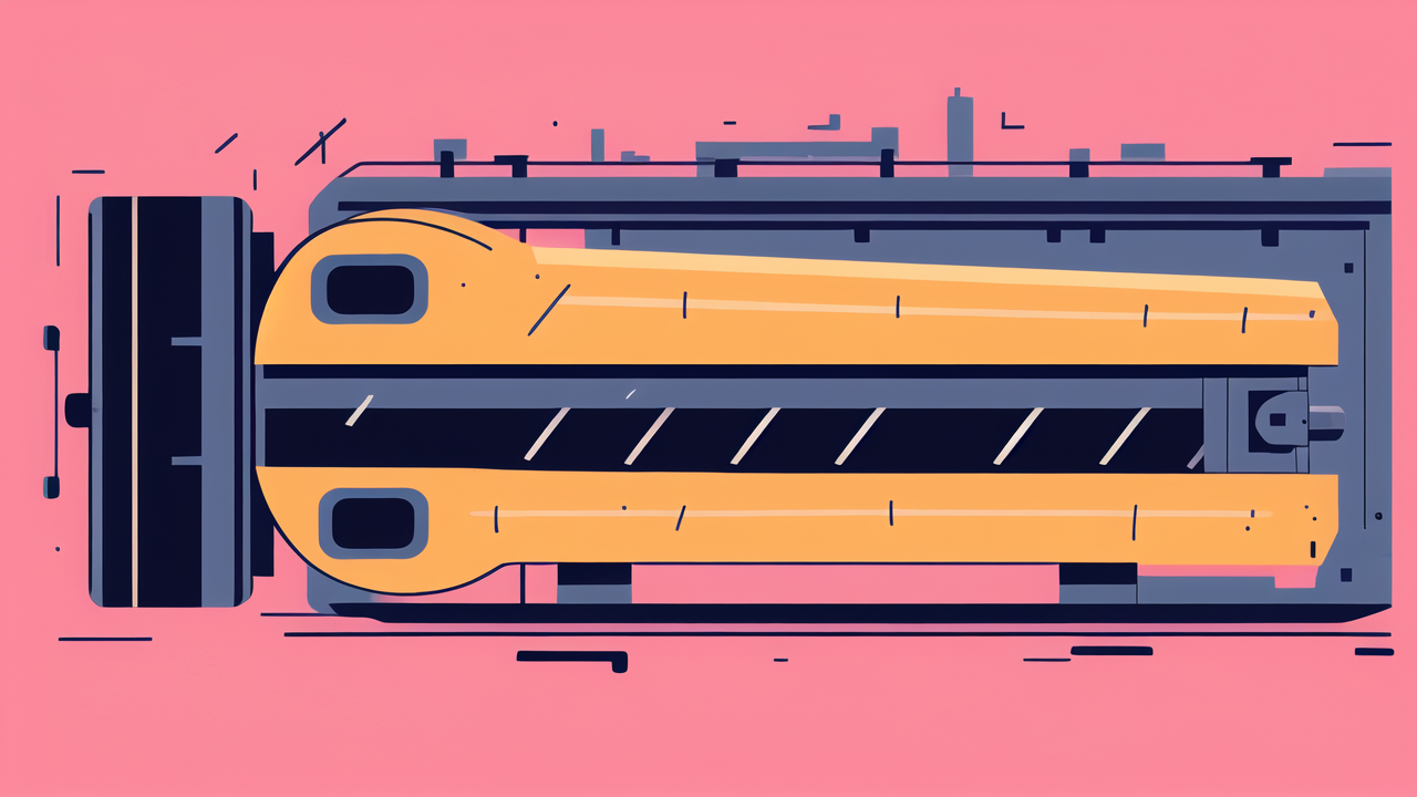 carbon fiber tubing, Vibrant cityscape with a dynamic yellow car and abstract elements; no carbon fiber tubes.