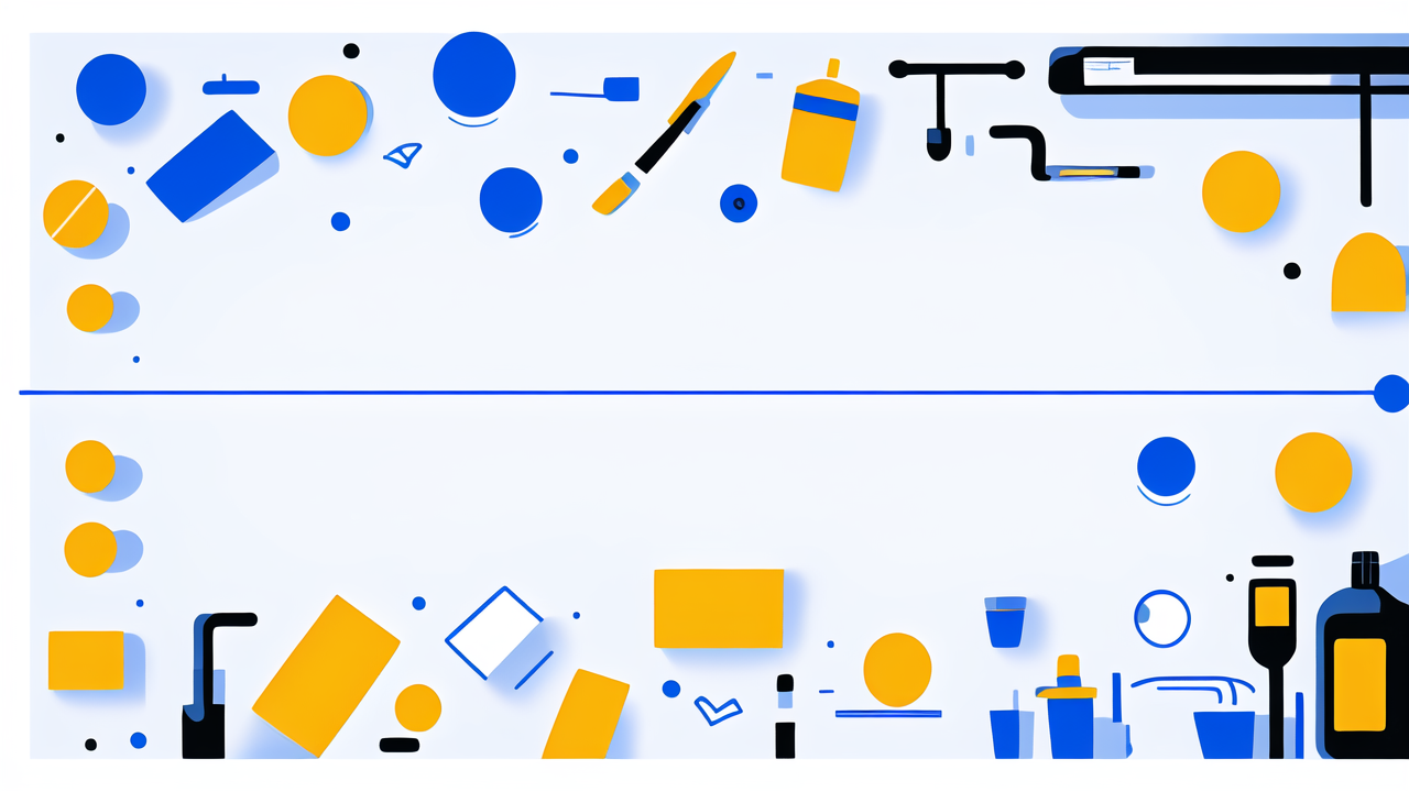 Vibrant geometric shapes with Bondo Fibreglass and Fiberglass Tape in blue and yellow.