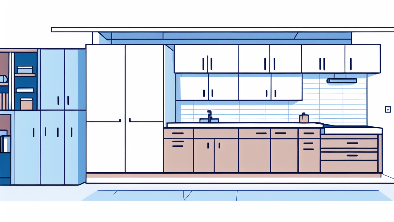 Modern kitchen with Moon chairs and velvet chairs, featuring white and blue decor.