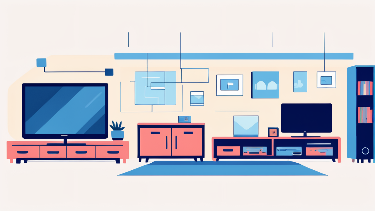 Modern living room with Eames Chair, two TVs, and South African houses decor.