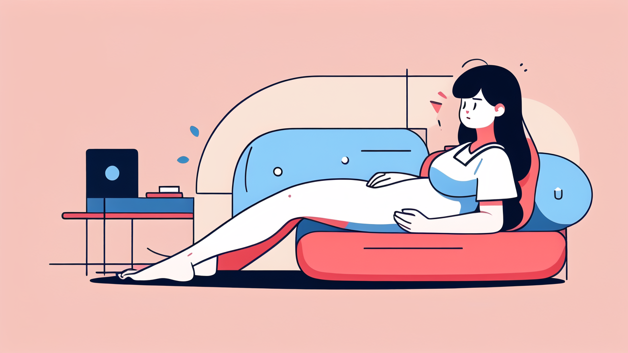 prenatal massage benefits, Pregnancy massage benefits in a vibrant, relaxed work setting with a laptop.