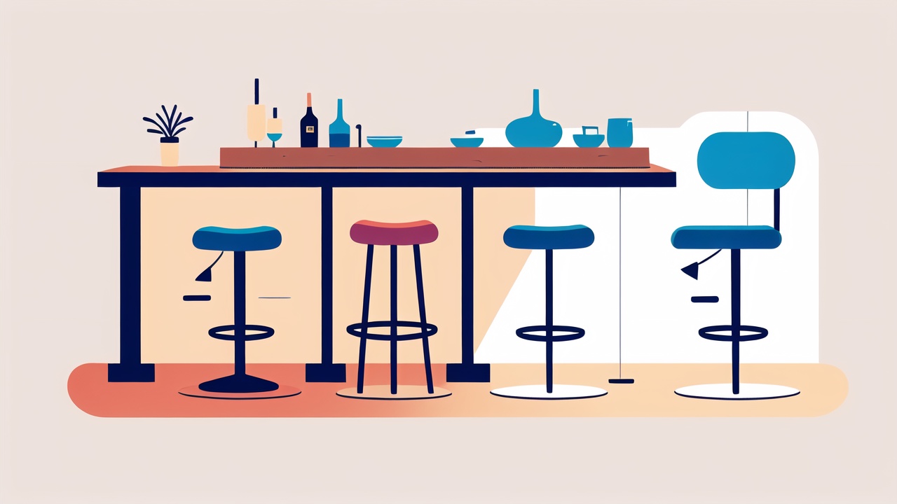 outdoor indoor living, Vibrant bar scene with patrons, bartender, and green shelf; ideal home accessory.