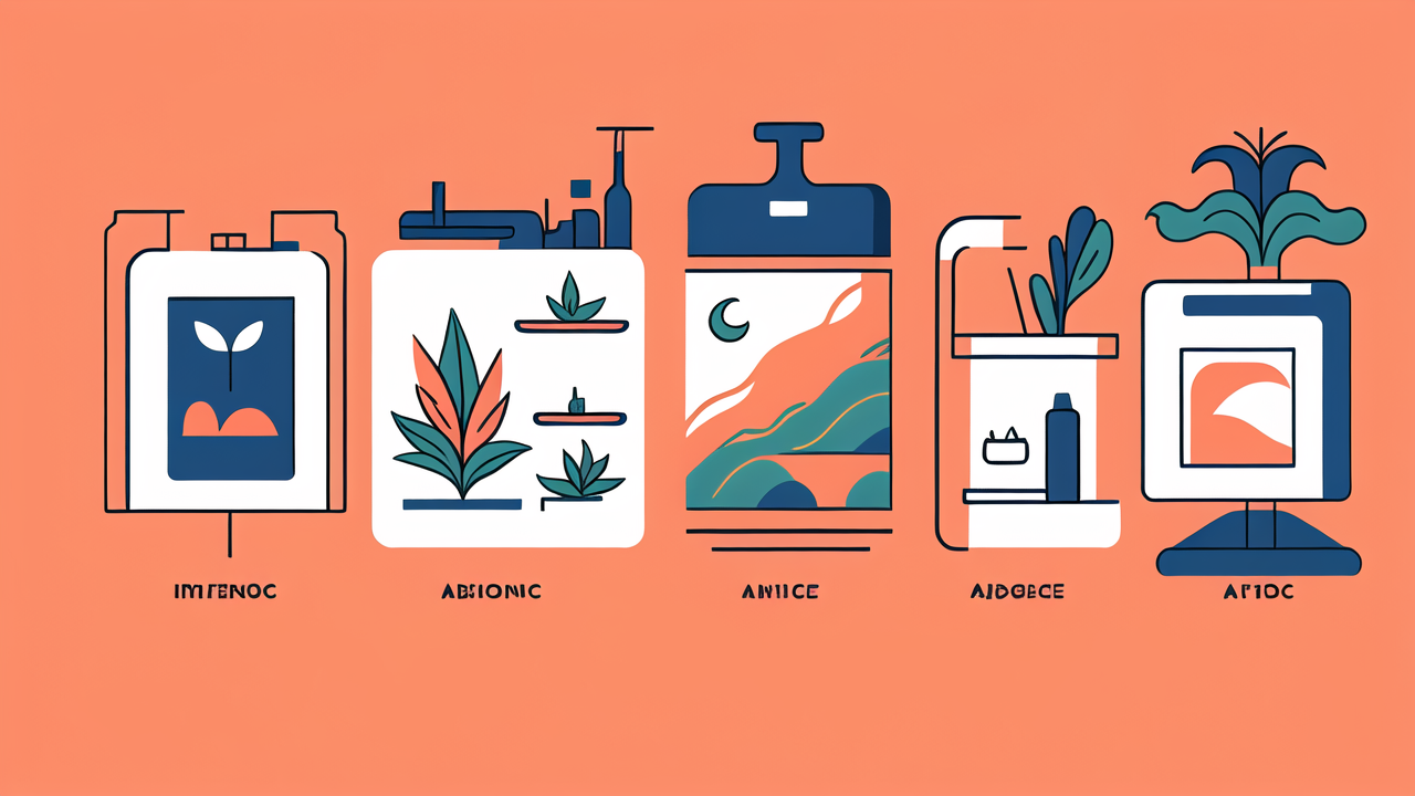 Vibrant digital landscape with Bong design symbolic mountain, tech icons, blue-orange scheme.