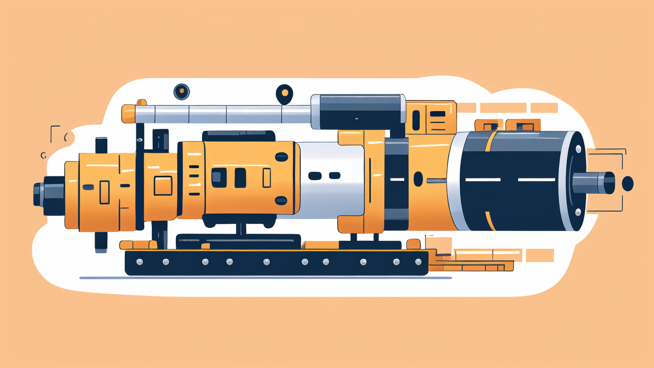 6306 bearing, Futuristic machine design with orange and black hues, 6307 ZNR bearings focus.