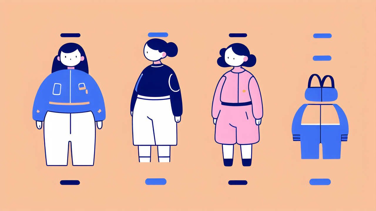 plus size baby carrier cartoon with playful outfits on pink background