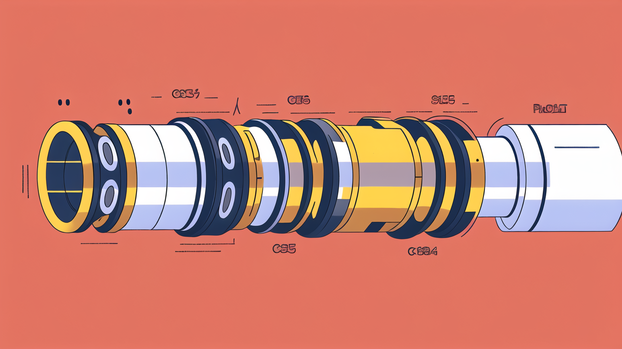 6310 RS Bearing assembly in vibrant yellow and black on red background.